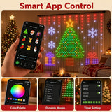 Christmas window lights in RGB color