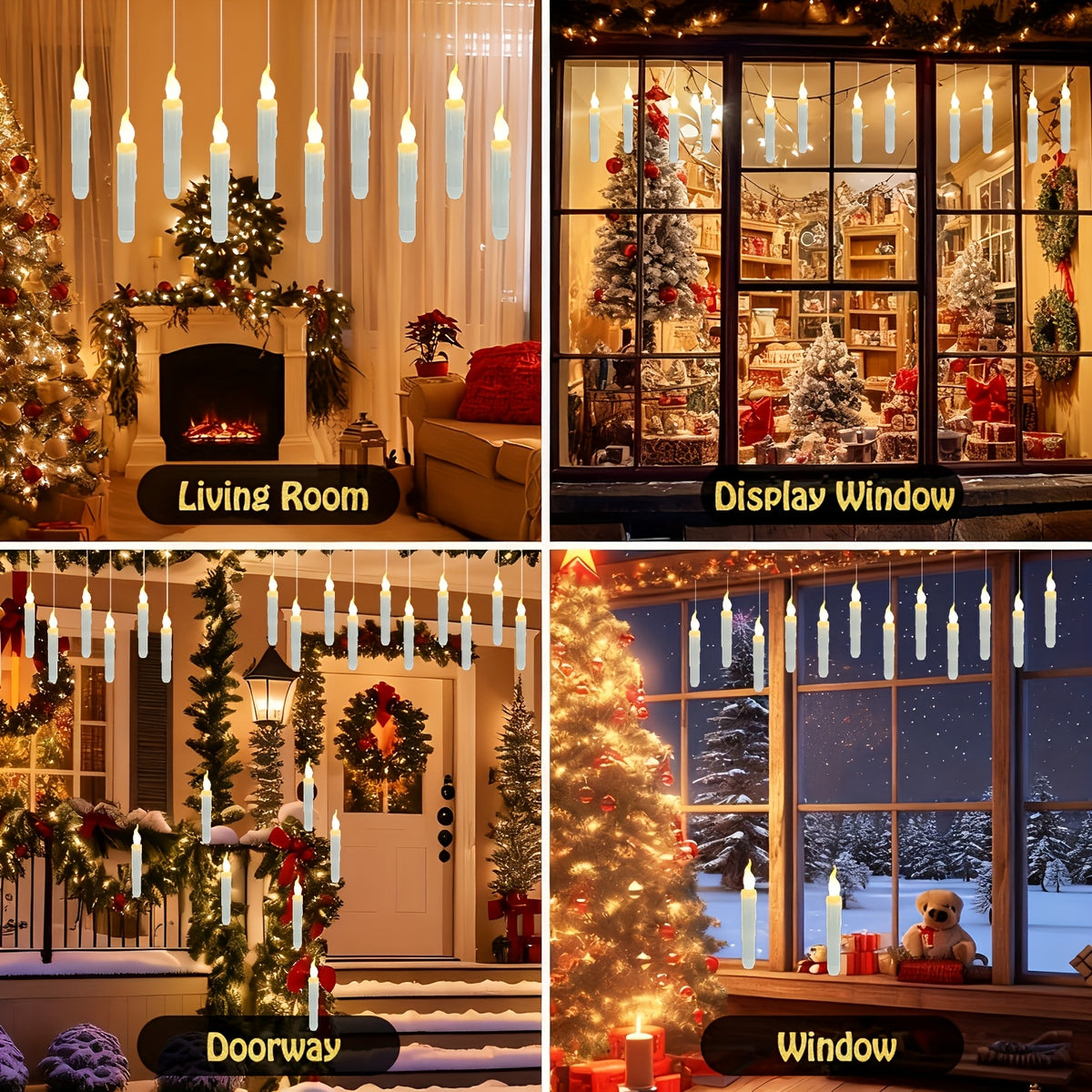 Floating LED Candle Lights - Halloween Ambiance Décor Set