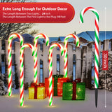 Candy cane pathway lights, plug-in Christmas walkway set