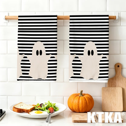 Ghost Print Kitchen Towels - Halloween Kitchen Décor Set