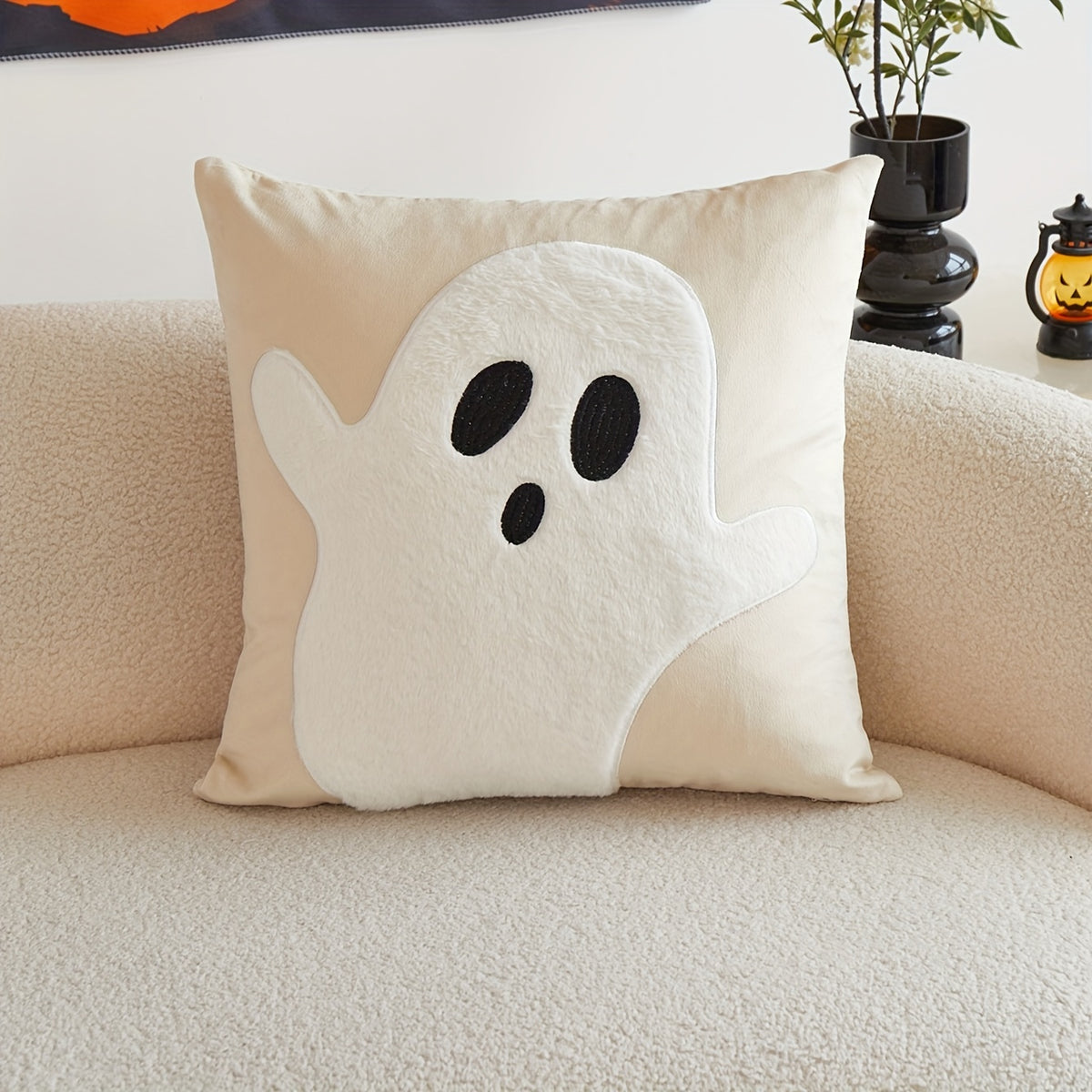 Ghost Pillow Cover - Halloween Throw Pillow Décor