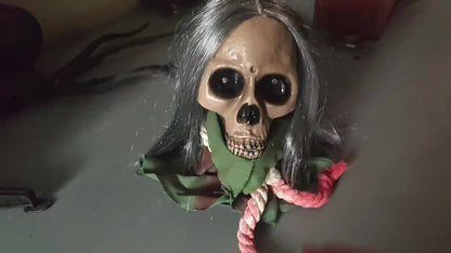 Animated skull prop packaging view