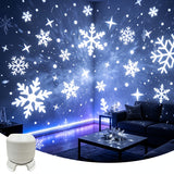 Side profile of the snowflake projector housing and base