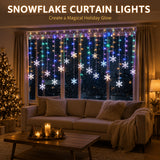 USB powered snowflake curtain light