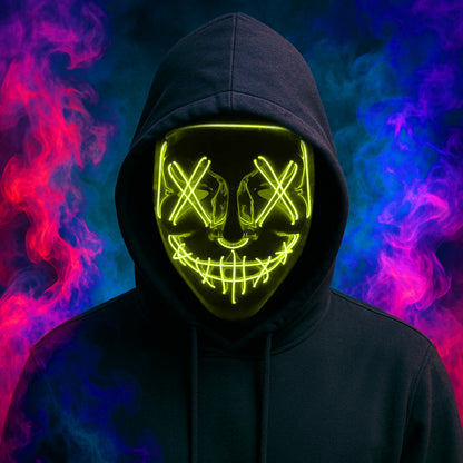 Colored LED glow mask for Halloween parties