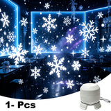 Snowflake projector light with its USB power connection