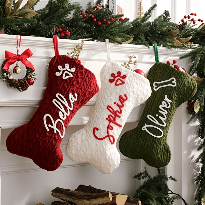 Christmas stocking color options side by side