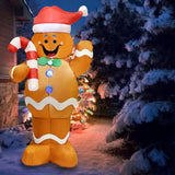 5 ft Christmas inflatable gingerbread man with candy canes