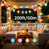 RGBIC string light strand in a plastic build