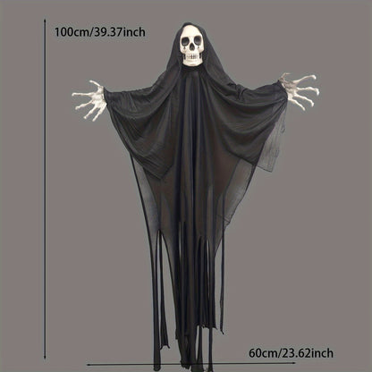 Large Hanging Ghost Decoration, Black or White, Scary Halloween Decor