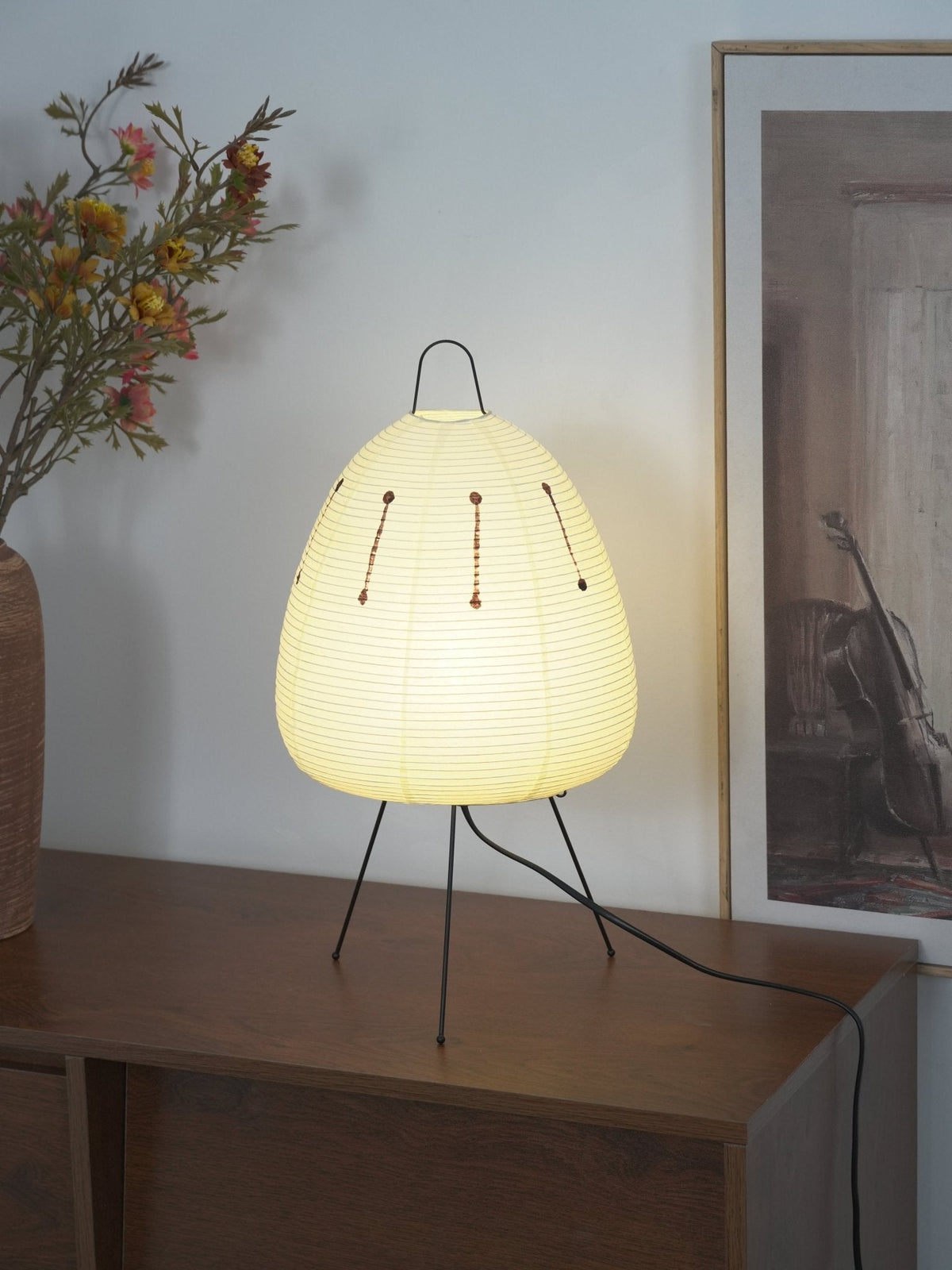 Kotori Rice Paper Lantern Table Lamp, Handmade Washi Shade, Plug-In, 8 Sizes