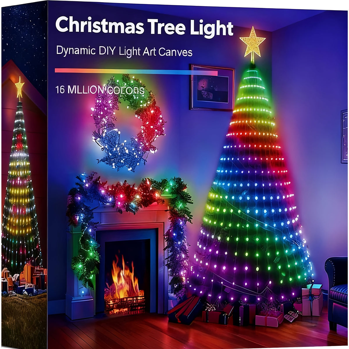 Color changing Christmas tree lights for a living room