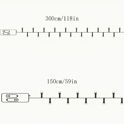 Ghost String Lights, Warm White LED, 59 in or 118 in, Battery Operated