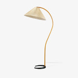 Floor Lamp for Living Room, Beech Wood Design, 59 Inch Tall, White, Beige or Coffee