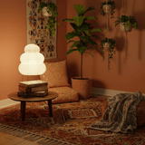 Rice paper lantern table lamp group of three sizes