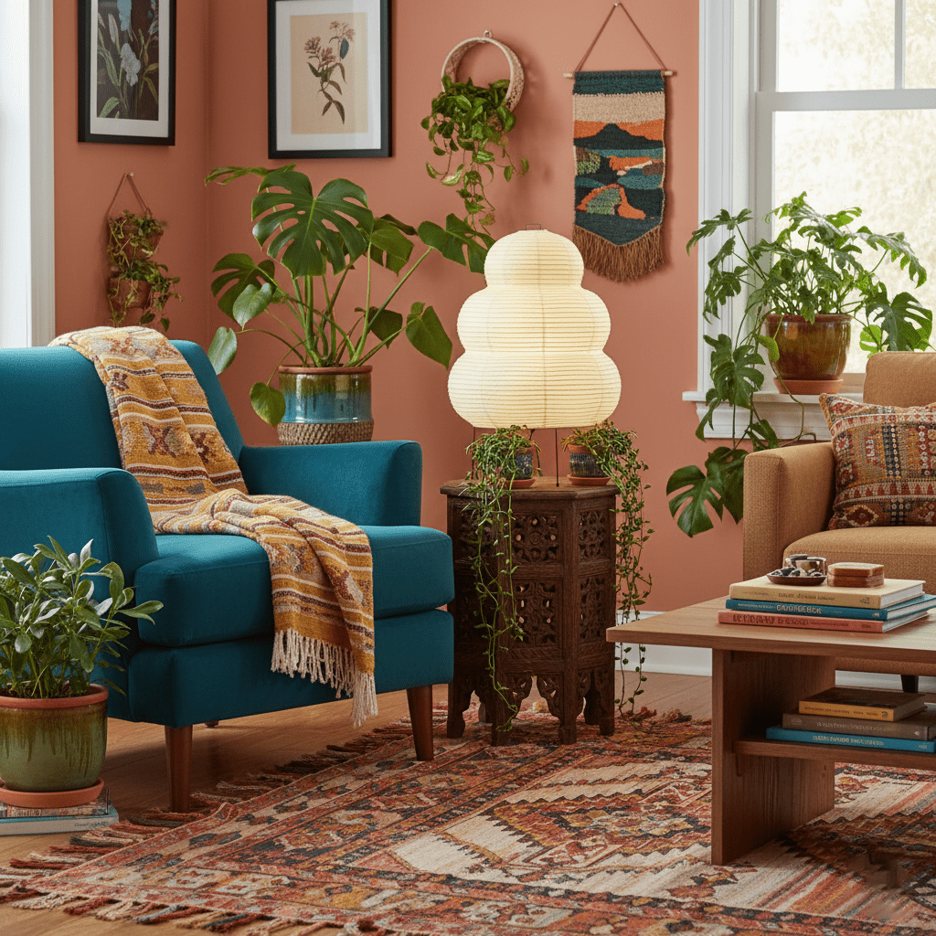 Large size rice paper lantern table lamp