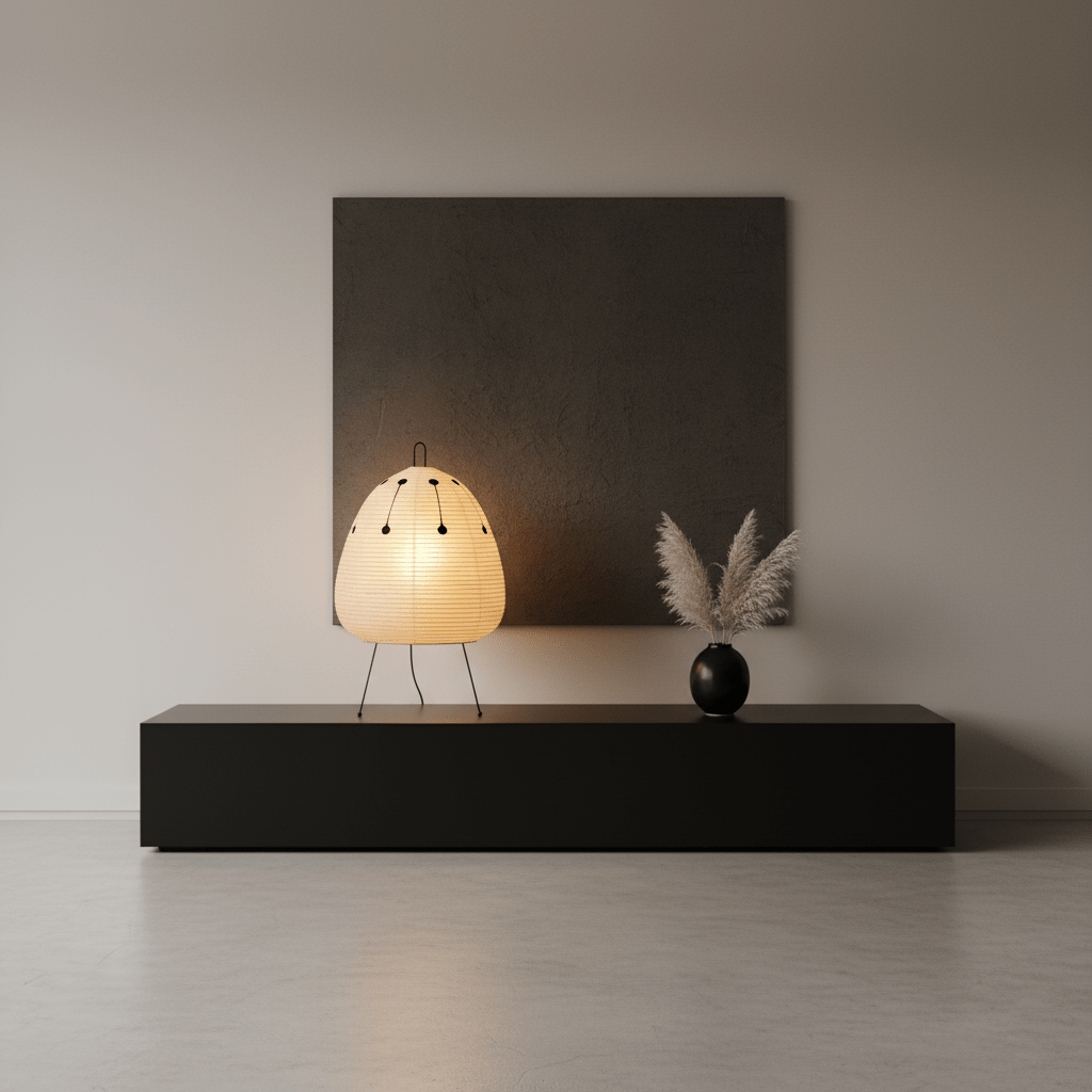 Small size rice paper lantern table lamp