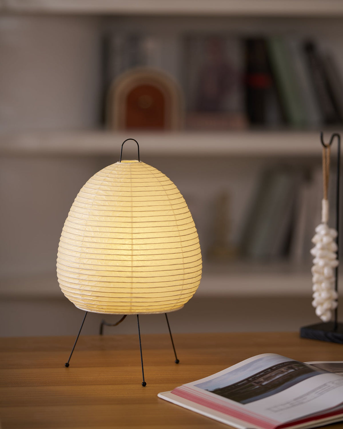 Kotori Rice Paper Lantern Table Lamp, Handmade Washi Shade, Plug-In, 8 Sizes