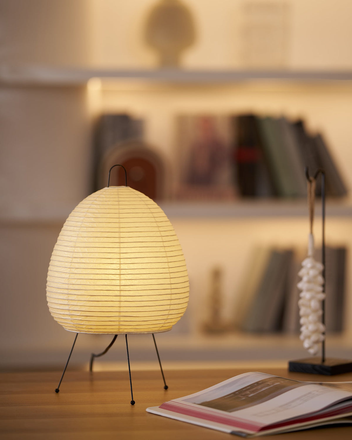 Kotori Rice Paper Lantern Table Lamp, Handmade Washi Shade, Plug-In, 8 Sizes