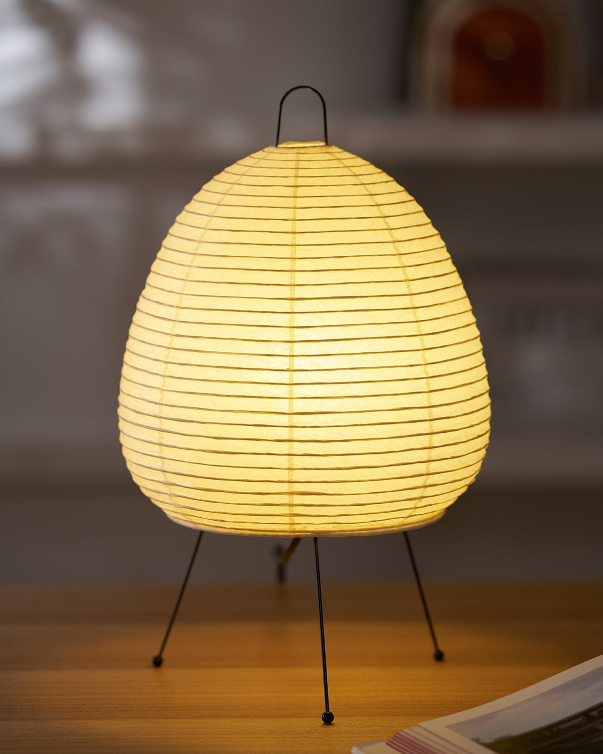Kotori Rice Paper Lantern Table Lamp, Handmade Washi Shade, Plug-In, 8 Sizes