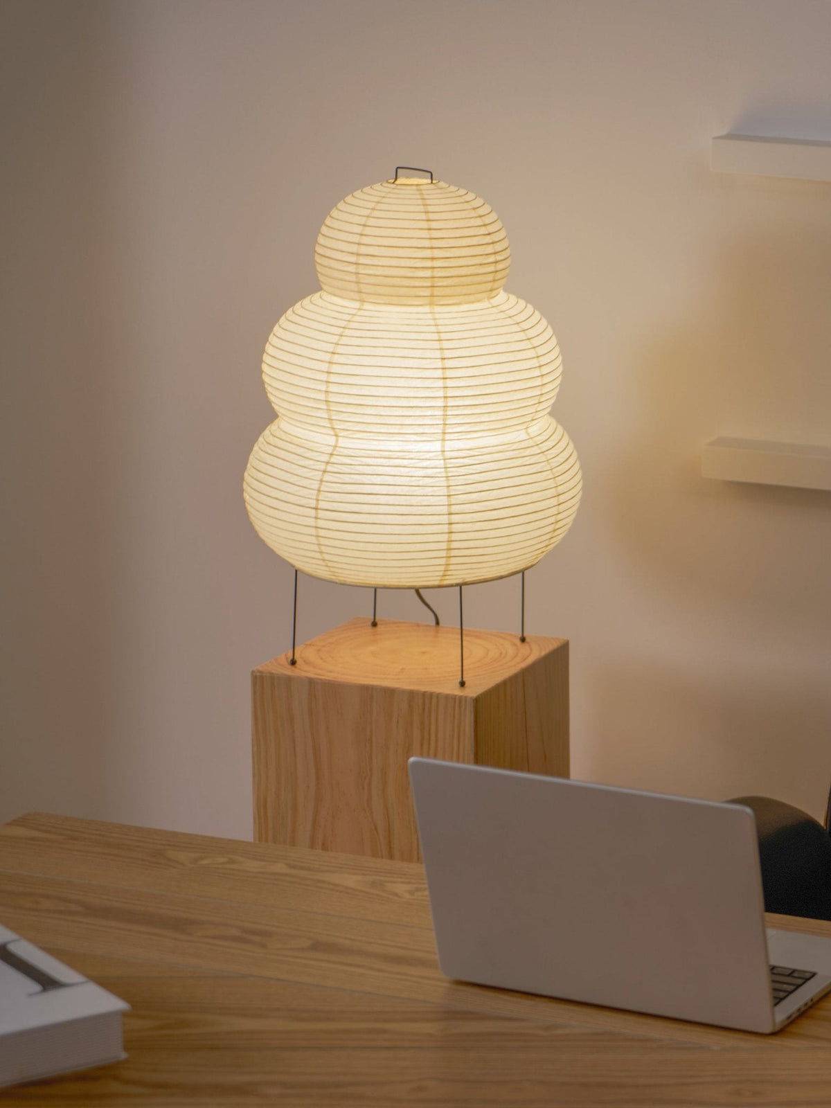 Kotori Rice Paper Lantern Table Lamp, Handmade Washi Shade, Plug-In, 8 Sizes