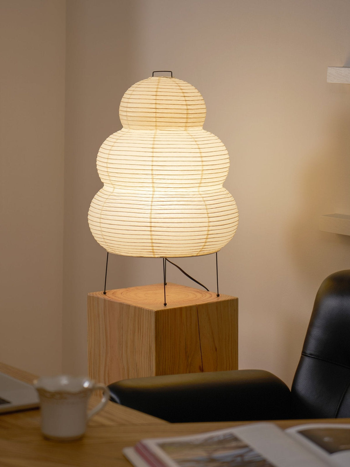 Kotori Rice Paper Lantern Table Lamp, Handmade Washi Shade, Plug-In, 8 Sizes