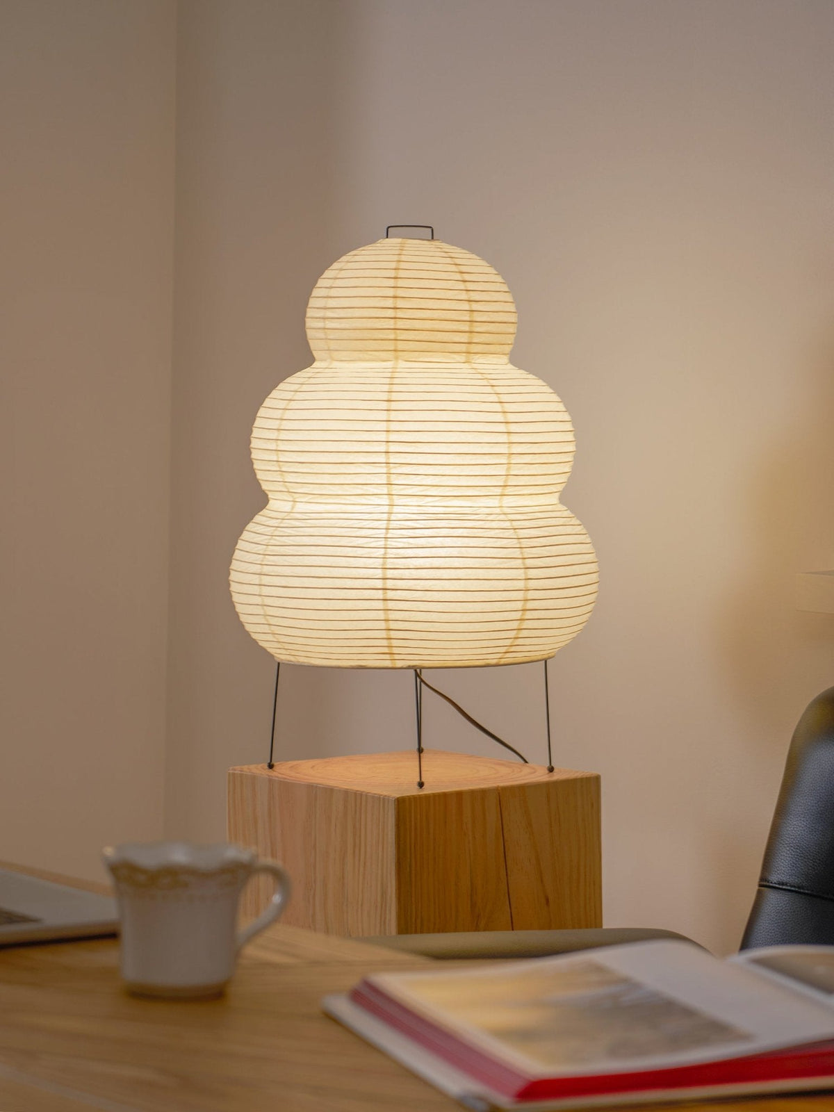 Kotori Rice Paper Lantern Table Lamp, Handmade Washi Shade, Plug-In, 8 Sizes