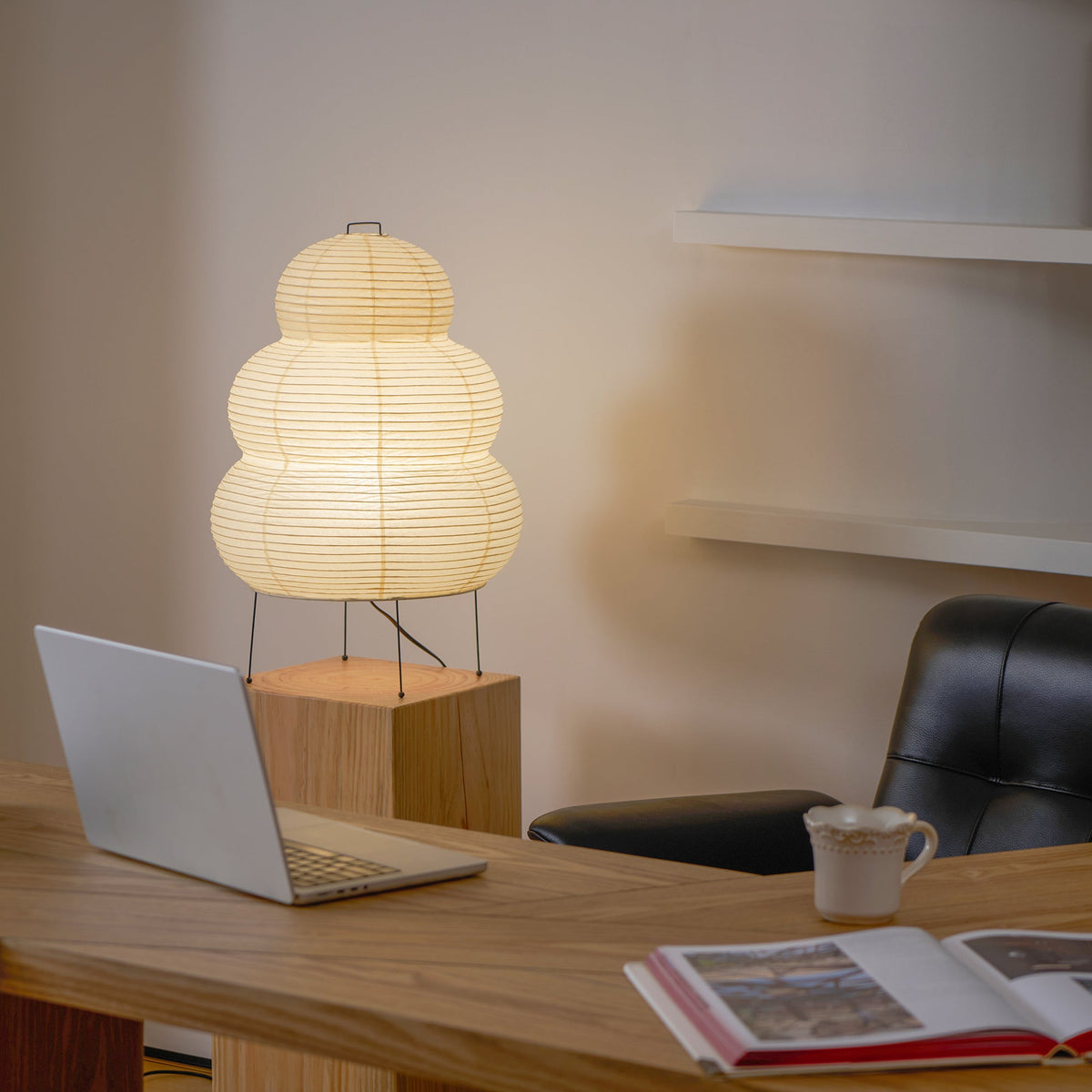 Kotori Rice Paper Lantern Table Lamp, Handmade Washi Shade, Plug-In, 8 Sizes