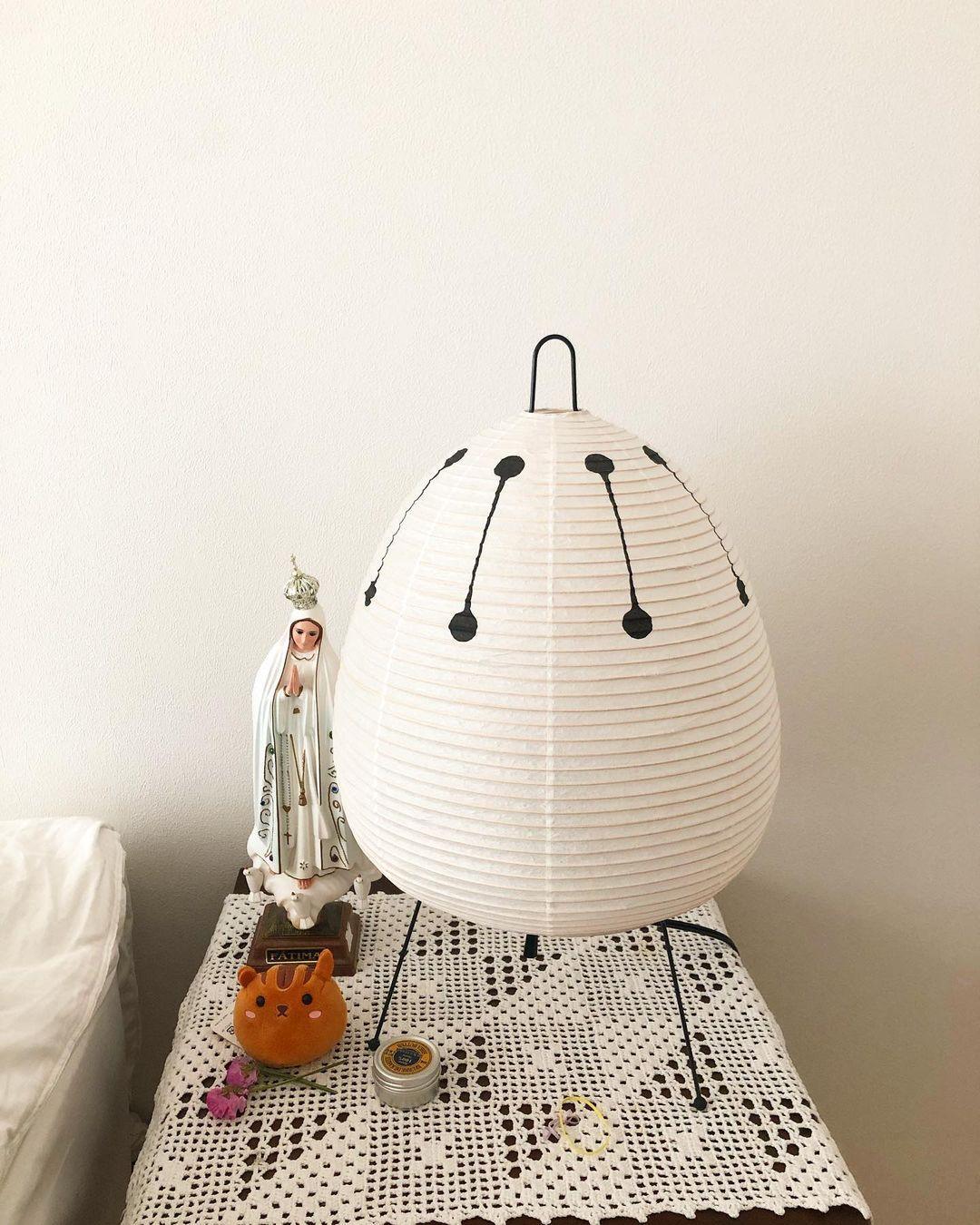 Kotori Rice Paper Lantern Table Lamp, Handmade Washi Shade, Plug-In, 8 Sizes