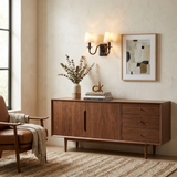 Tavira Wall Sconces, Alabaster Double Arm Sconce Wall Light, Swan Arm, Brass, Nickel or Black