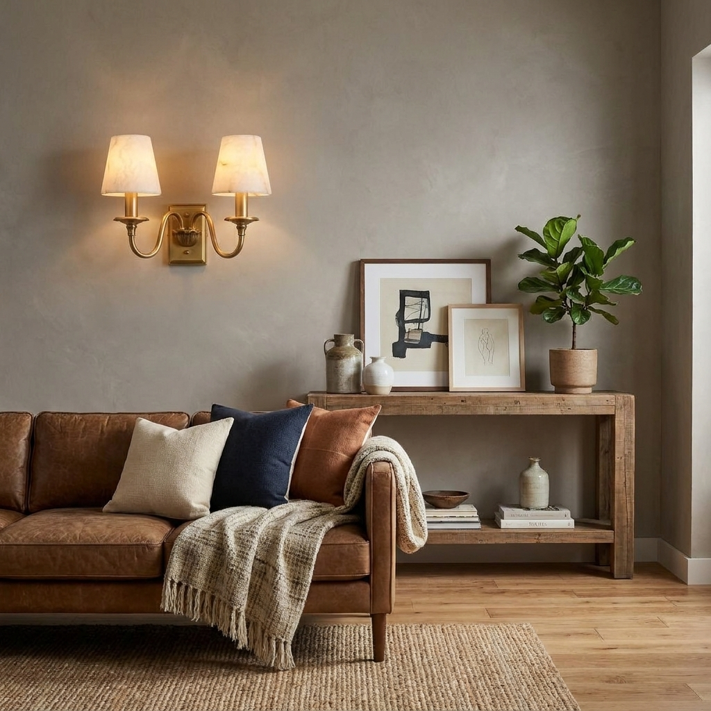 Tavira Wall Sconces, Alabaster Double Arm Sconce Wall Light, Swan Arm, Brass, Nickel or Black