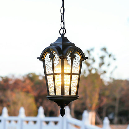 Julian Outdoor Lantern Pendant Light, Rustic Roman Design, Waterproof