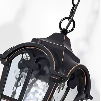 Julian Outdoor Lantern Pendant Light, Rustic Roman Design, Waterproof