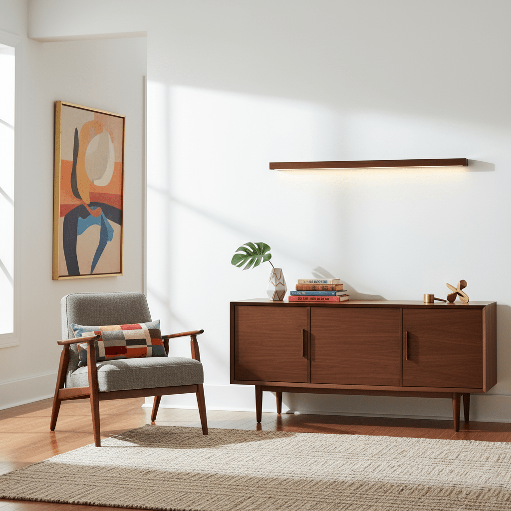 Soren Wood Wall Sconce Light, Linear Wood Wall Light, 3000K LED, Wall or Ceiling Mount