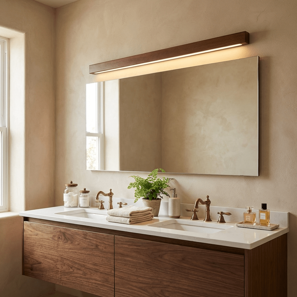 Soren Wood Wall Sconce Light, Linear Wood Wall Light, 3000K LED, Wall or Ceiling Mount