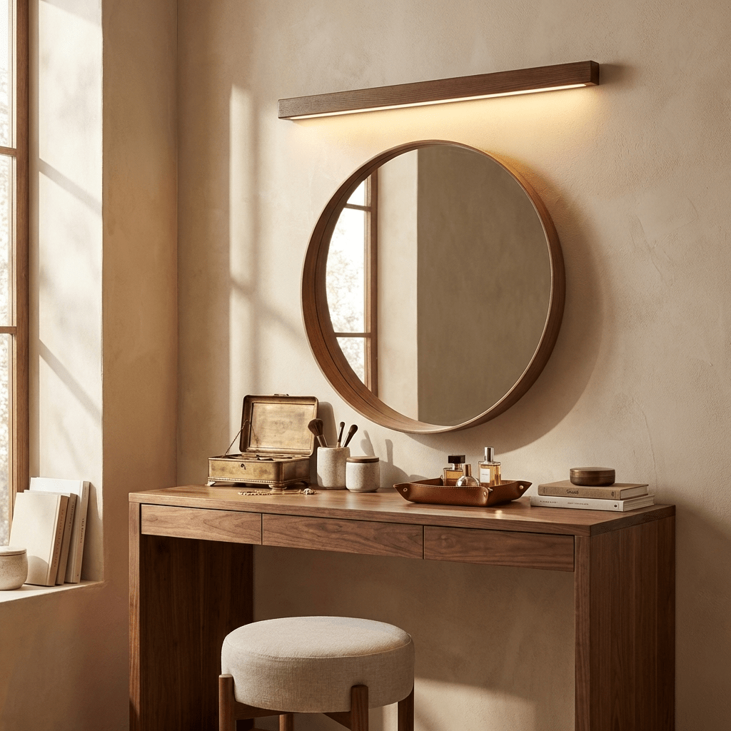 Soren Wood Wall Sconce Light, Linear Wood Wall Light, 3000K LED, Wall or Ceiling Mount