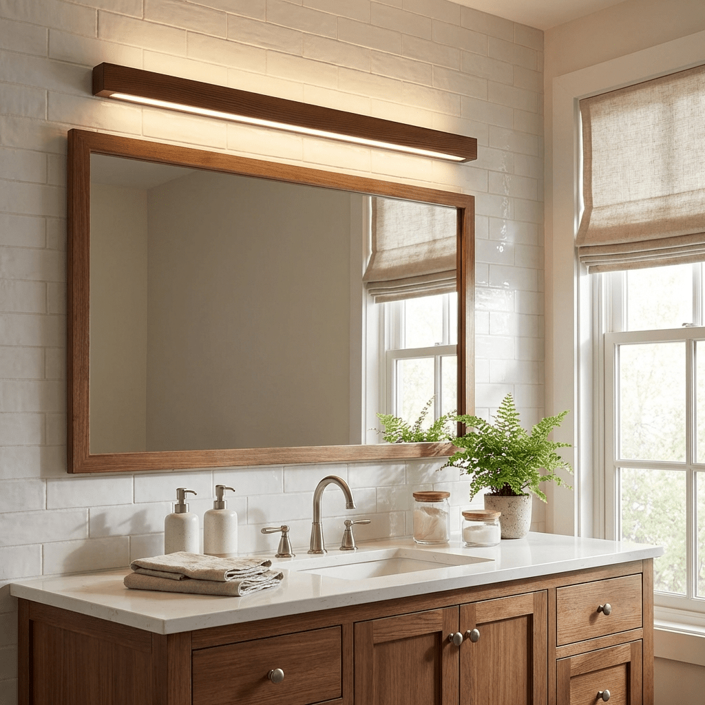 Soren Wood Wall Sconce Light, Linear Wood Wall Light, 3000K LED, Wall or Ceiling Mount