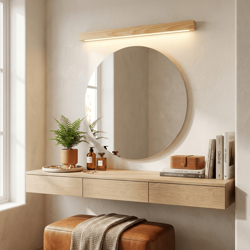 Soren Wood Wall Sconce Light, Linear Wood Wall Light, 3000K LED, Wall or Ceiling Mount