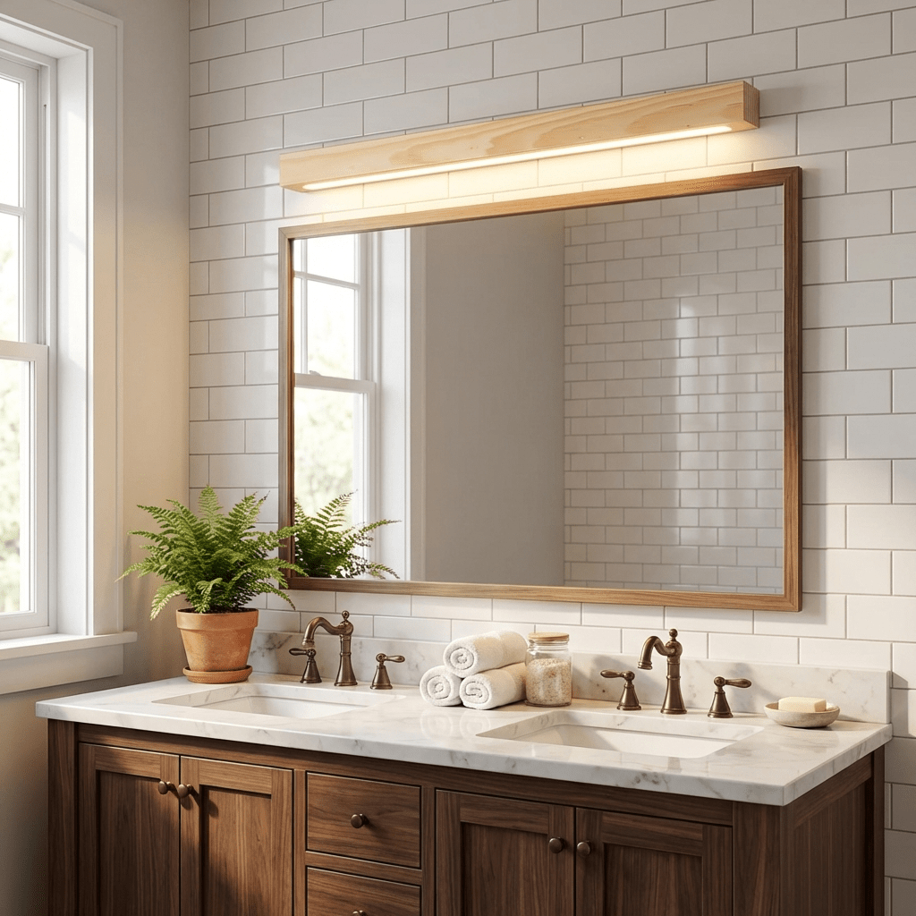 Soren Wood Wall Sconce Light, Linear Wood Wall Light, 3000K LED, Wall or Ceiling Mount