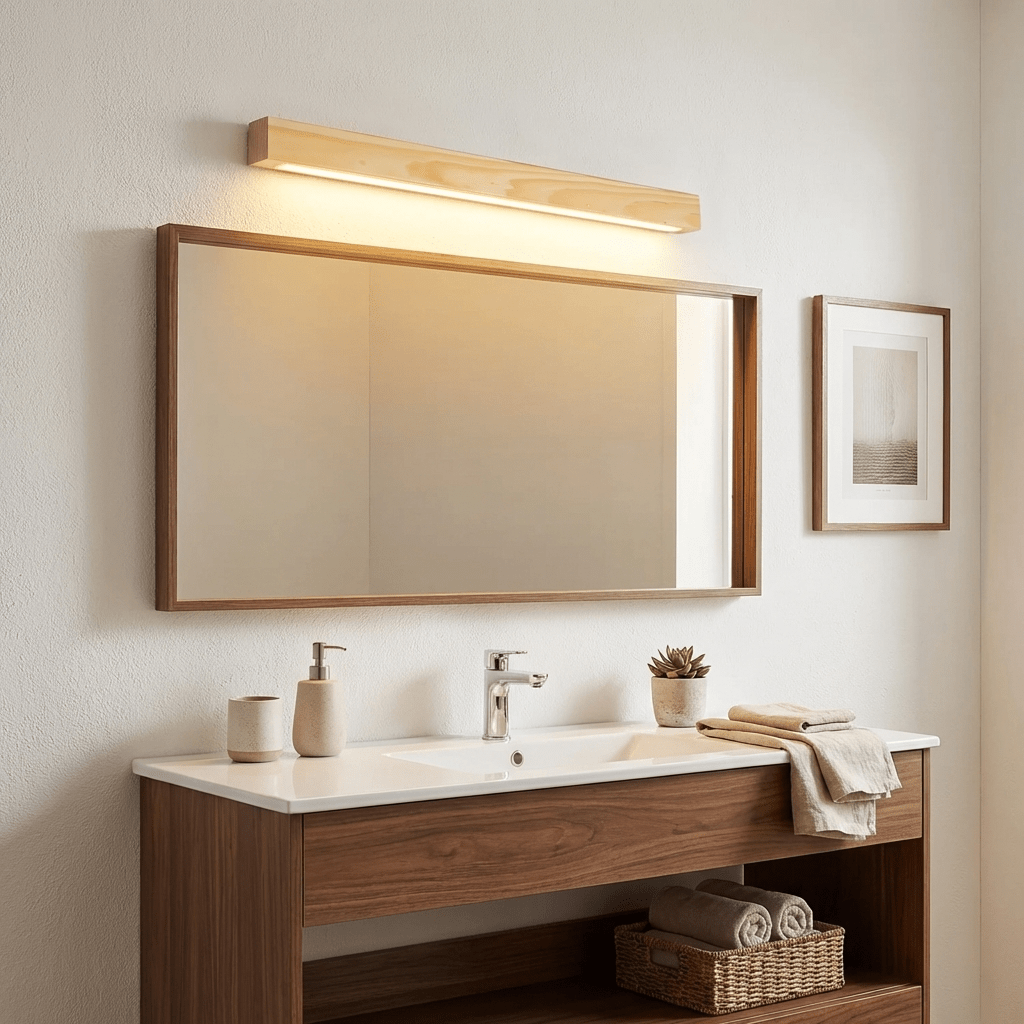 Soren Wood Wall Sconce Light, Linear Wood Wall Light, 3000K LED, Wall or Ceiling Mount