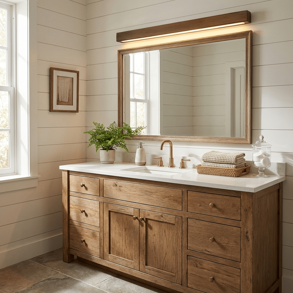 Soren Wood Wall Sconce Light, Linear Wood Wall Light, 3000K LED, Wall or Ceiling Mount