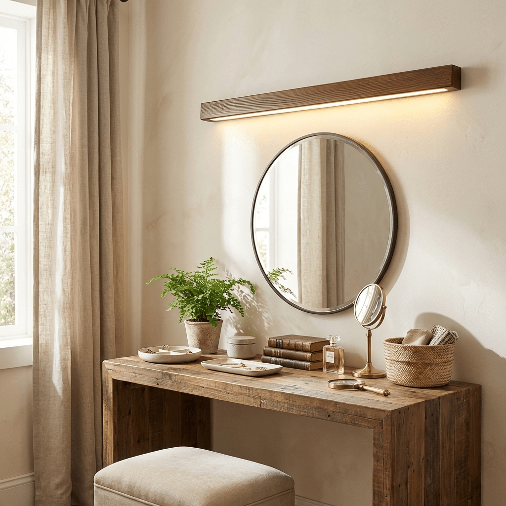 Soren Wood Wall Sconce Light, Linear Wood Wall Light, 3000K LED, Wall or Ceiling Mount