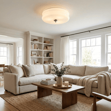 Art Deco Vintage Ceiling Light — Gold & White finish detail