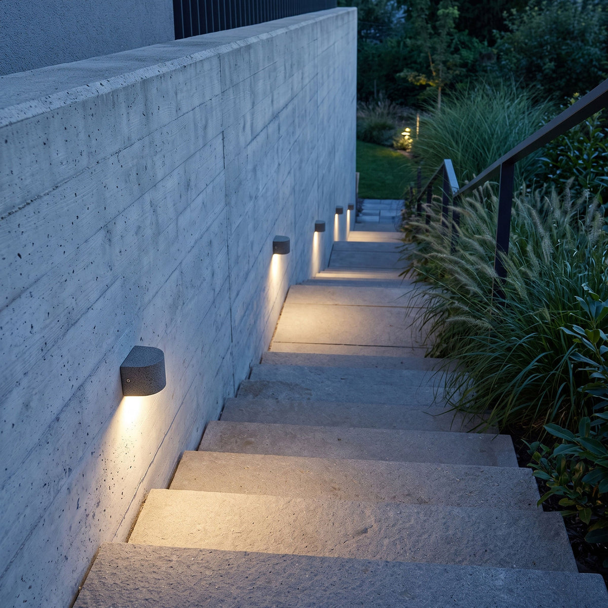 Arvessa Outdoor Exterior Wall Lights, Micro-Cement Sconce, 5W LED 3000K, IP54, Covered Porch