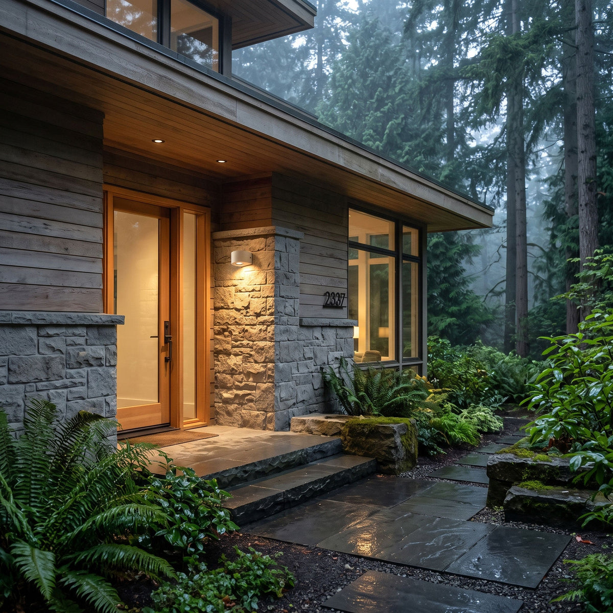 Arvessa Outdoor Exterior Wall Lights, Micro-Cement Sconce, 5W LED 3000K, IP54, Covered Porch