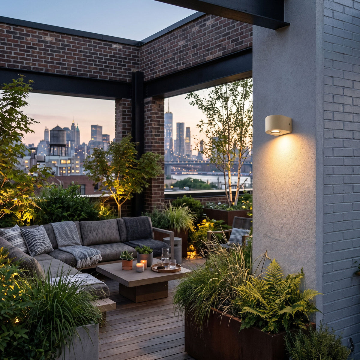 Arvessa Outdoor Exterior Wall Lights, Micro-Cement Sconce, 5W LED 3000K, IP54, Covered Porch