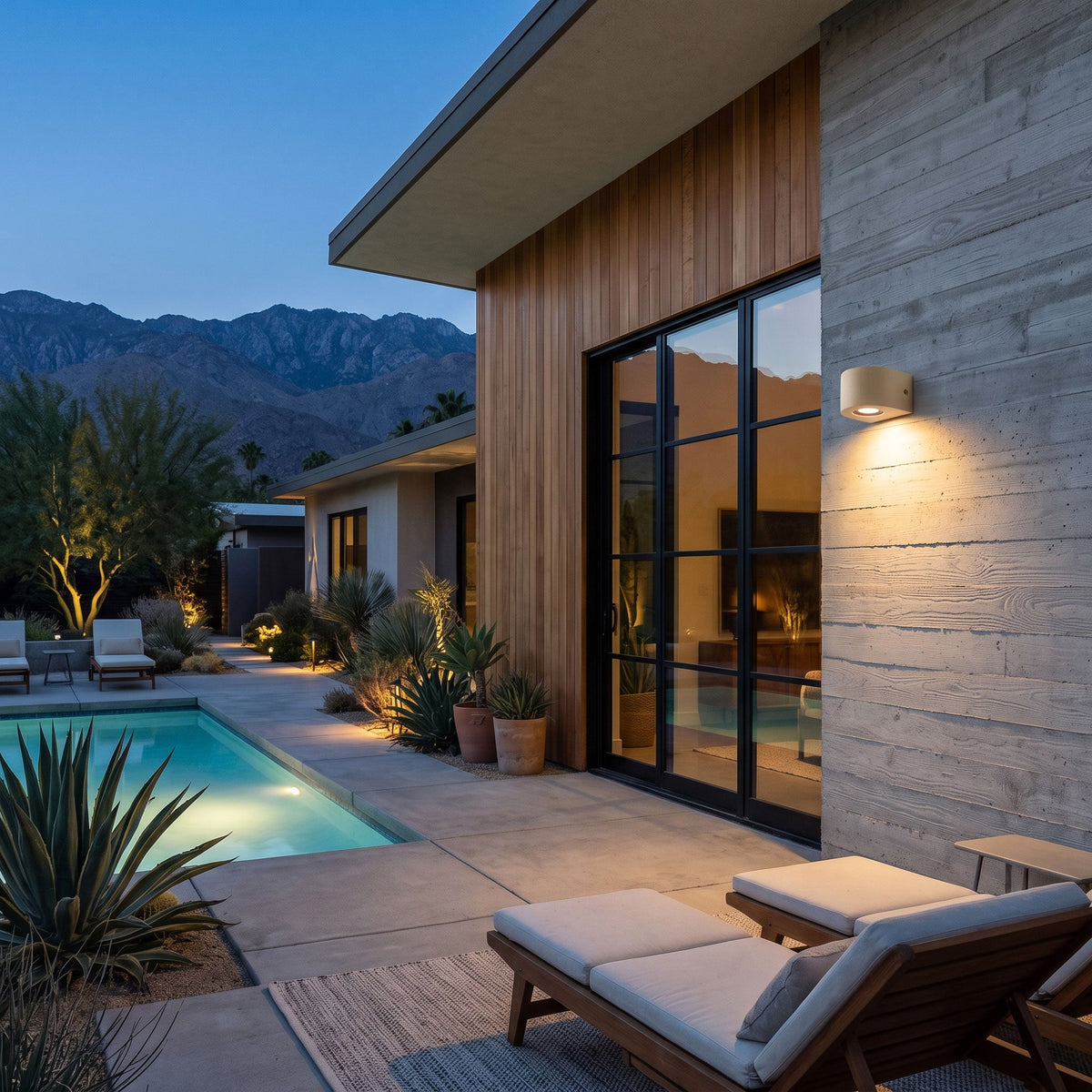 Arvessa Outdoor Exterior Wall Lights, Micro-Cement Sconce, 5W LED 3000K, IP54, Covered Porch