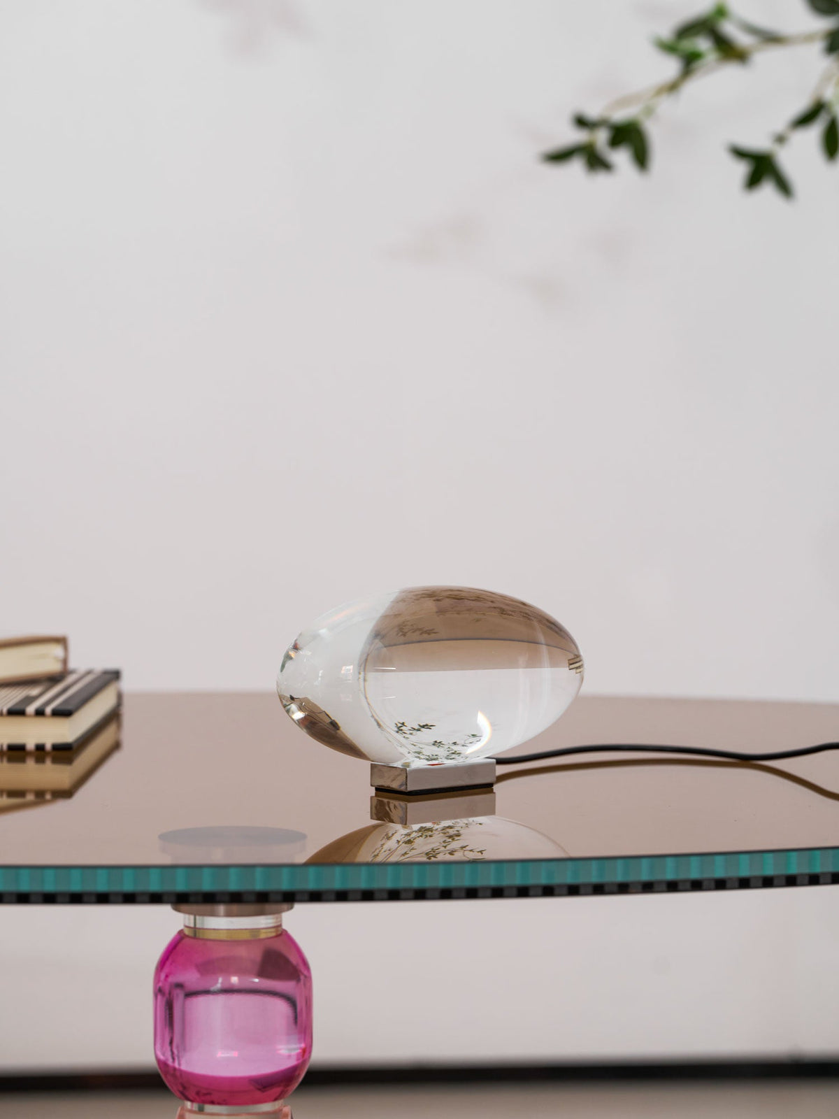 Soren Lamps for Table, Modern Crystal Table Lamp, Plug-In COB LED, Three Light Colors