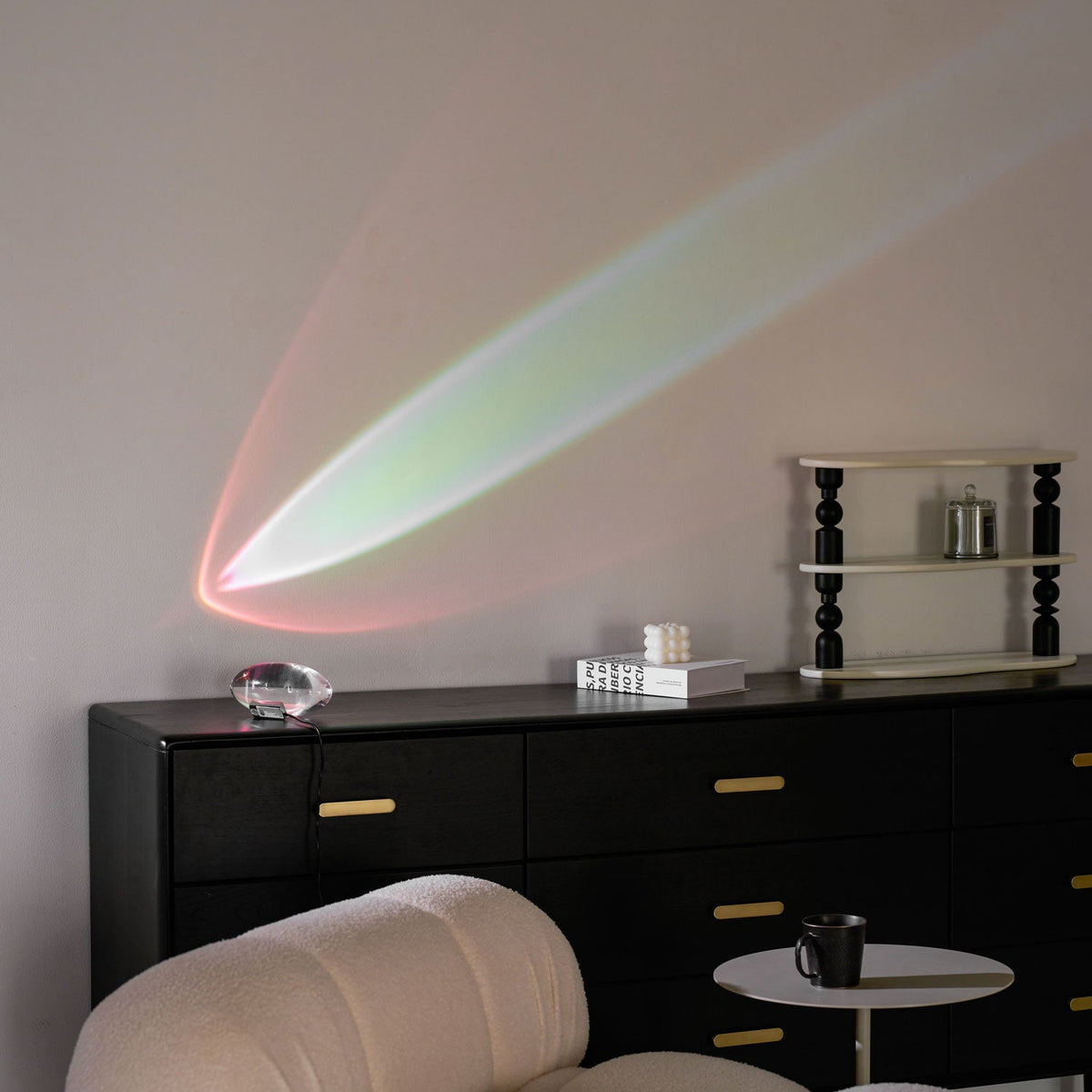 Soren Lamps for Table, Modern Crystal Table Lamp, Plug-In COB LED, Three Light Colors