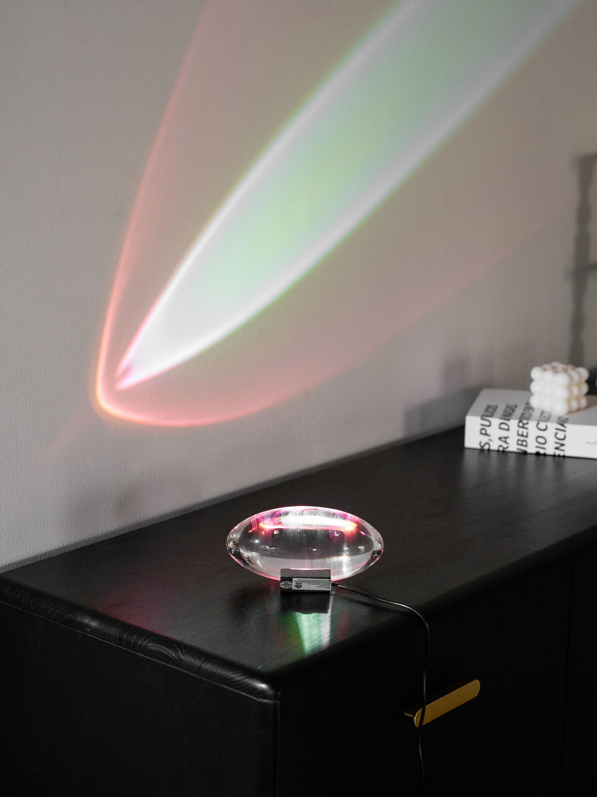 Soren Lamps for Table, Modern Crystal Table Lamp, Plug-In COB LED, Three Light Colors